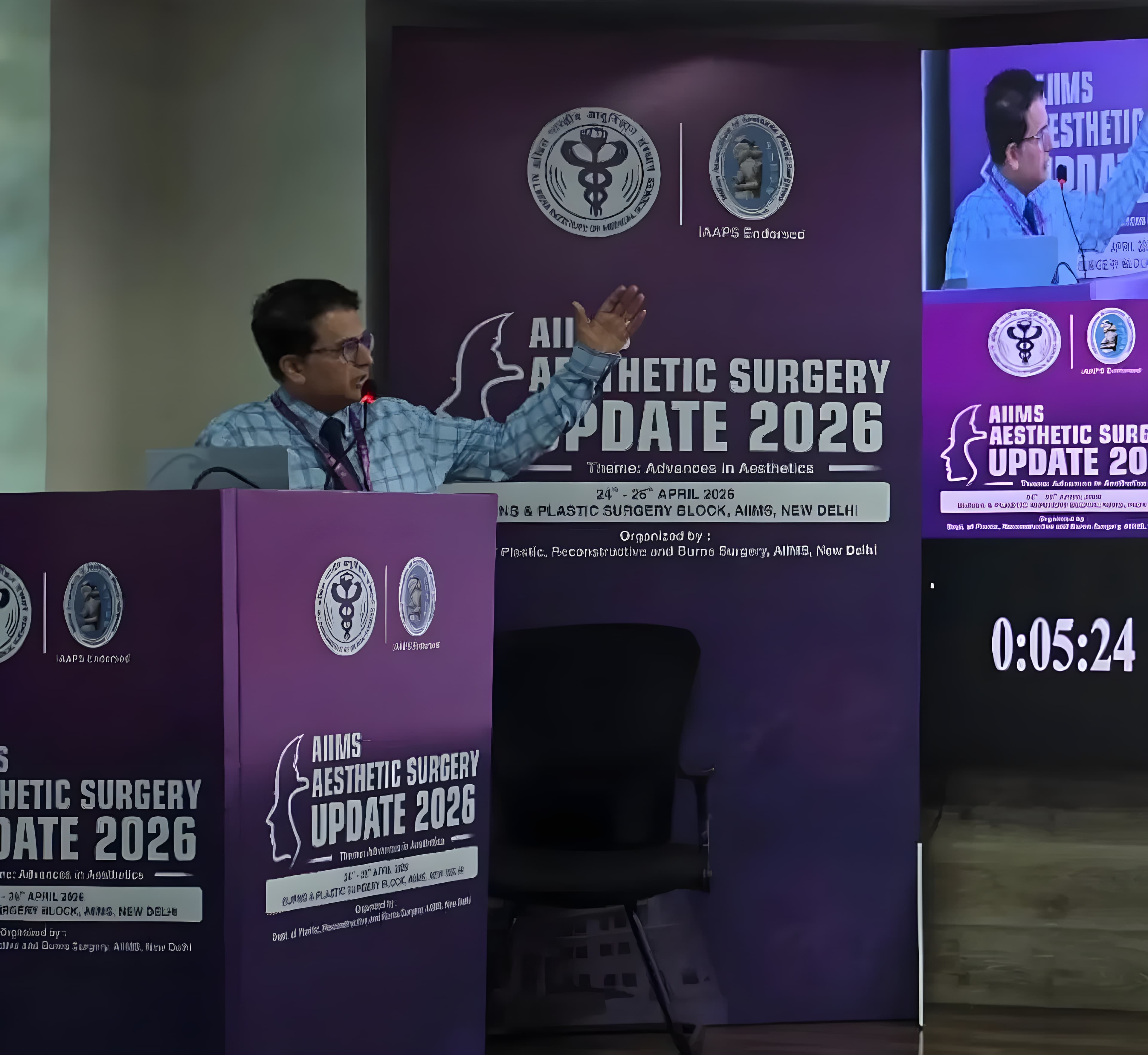 Dr. Parag Telang speaking at medical forum